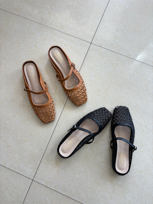 Pu Hollow Out Slip On Flats